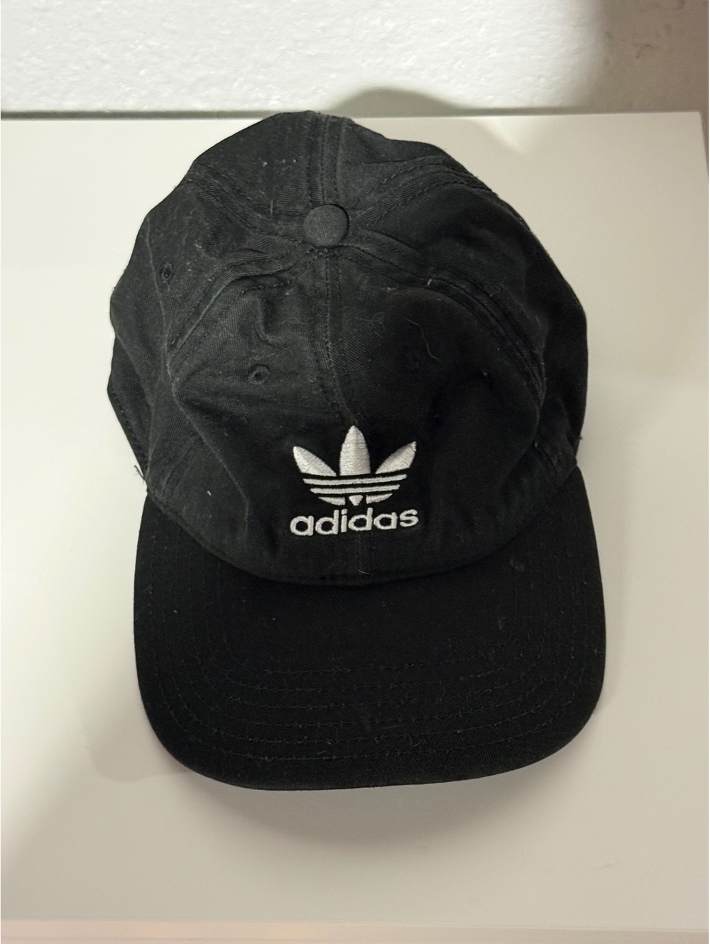 Adidas logo black and white cap hat 100% cotton adjustable unisex